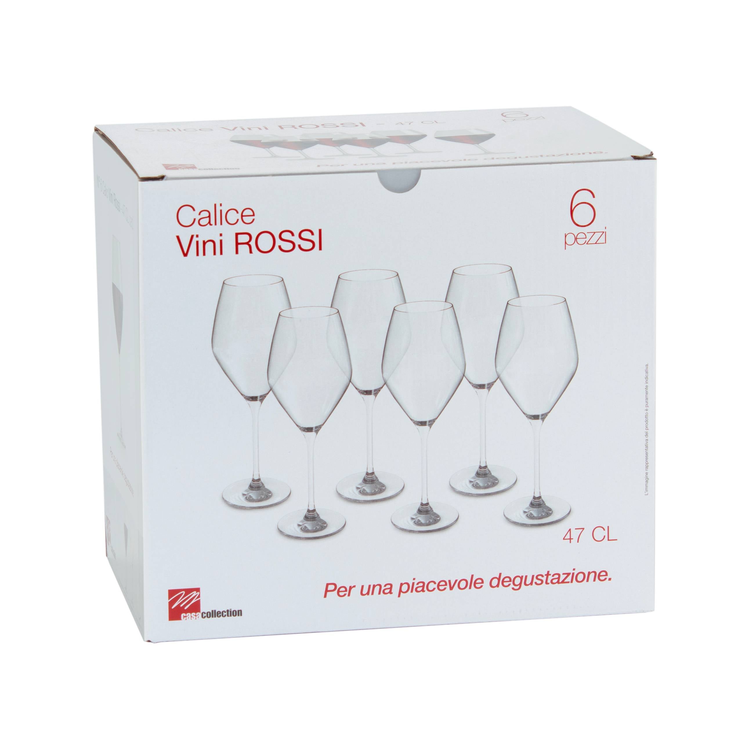 Set 6 calici per vini rossi