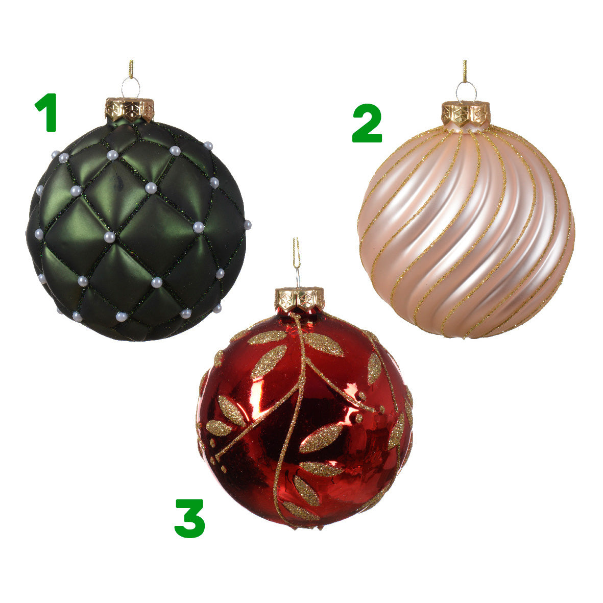 Pallina di natale in vetro colori assortiti 10 cm