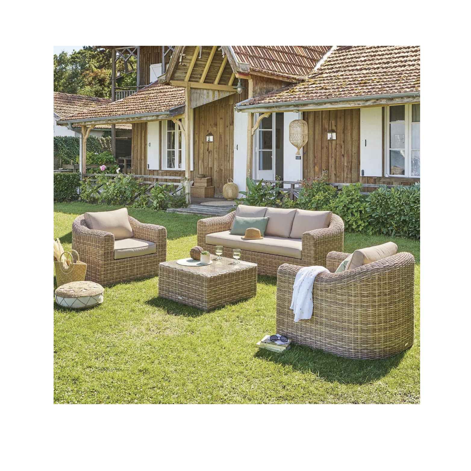 Set salotto da giardino "Savana Moor√©a" 5 posti ‚Äì Hesp√©ride