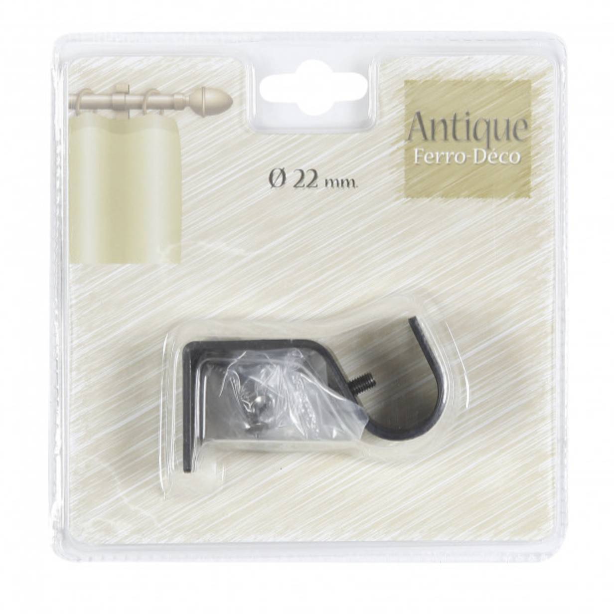 Supporto soffitto bastoni in ferro 22mm 2Pz