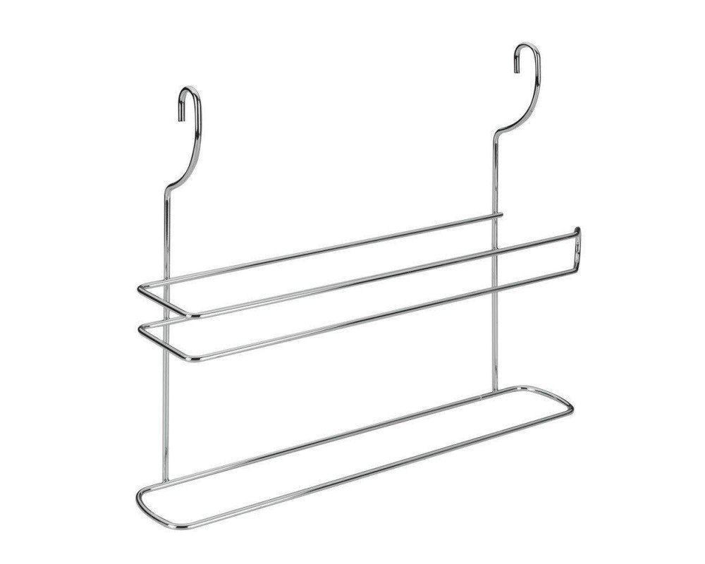 MENSOLA PORTA ROTOLI + PORTA STROFINACCIO CROMATA CM 35X8X30 3