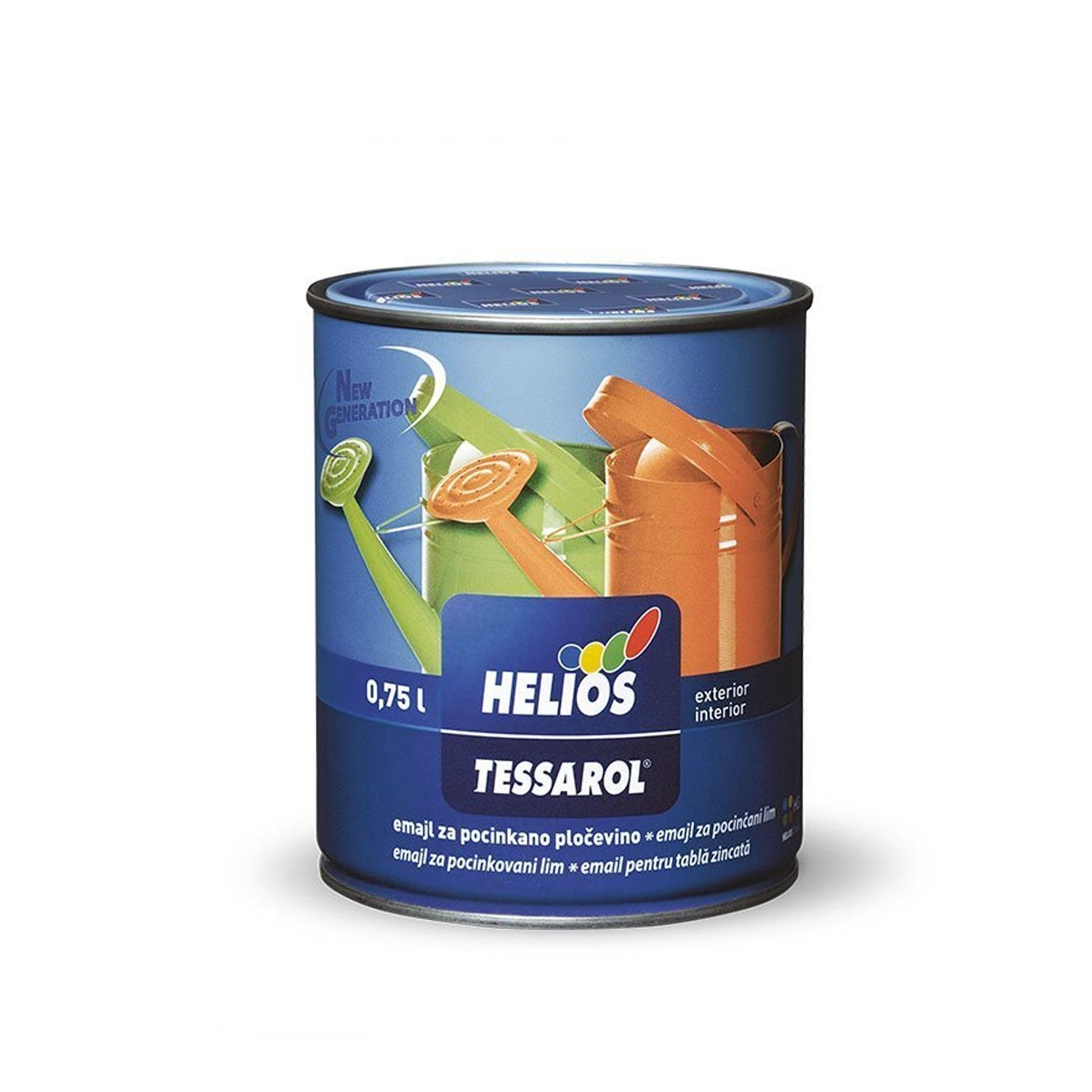 Smalto TESSAROL per lamiera zincata 0,75l nero