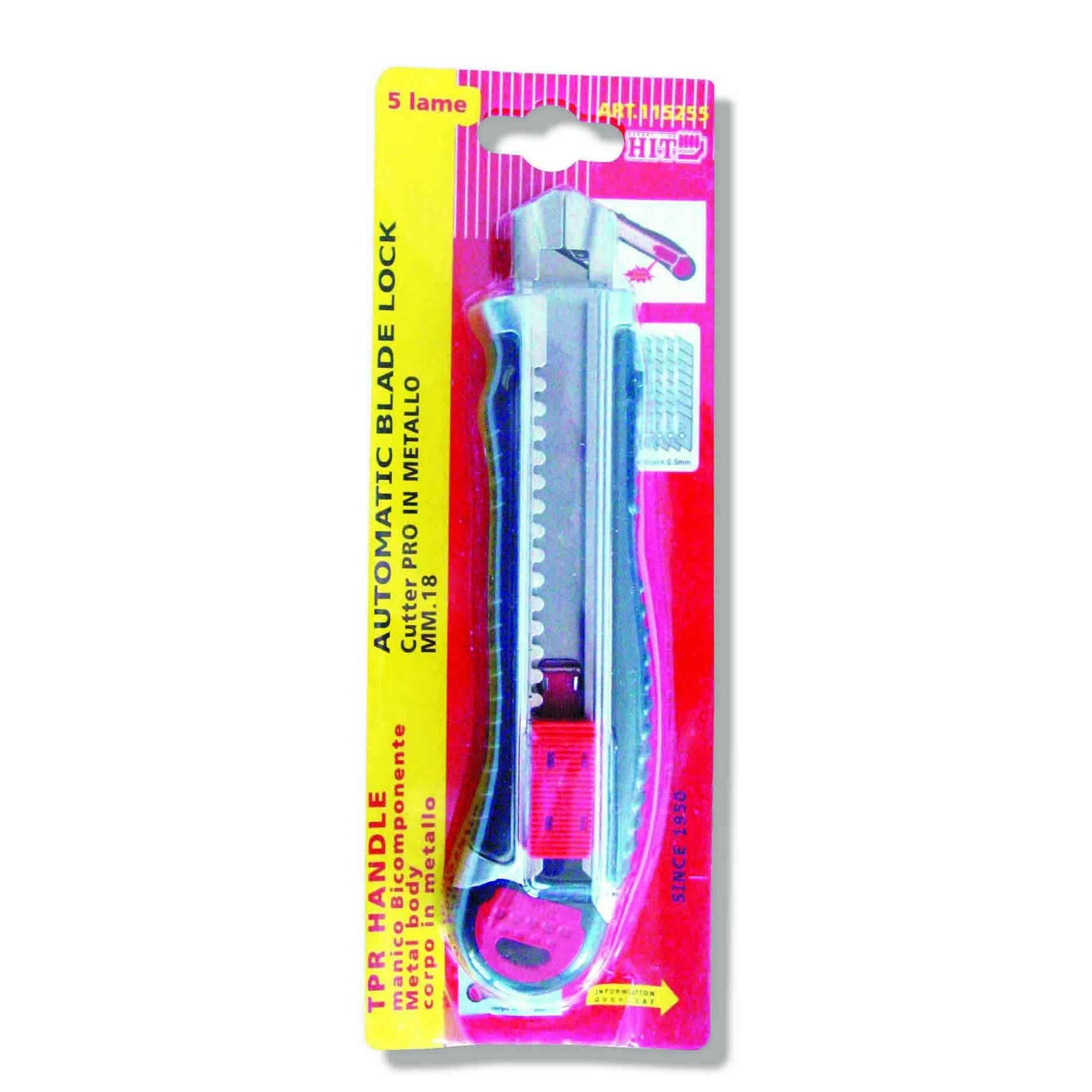 CUTTER PRO IN METALLO LAMA MM 18 CONTIENE 5 LAME