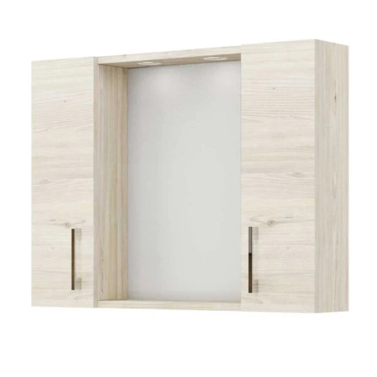 Specchiera Led 2 Ante Rovere Ghiaccio