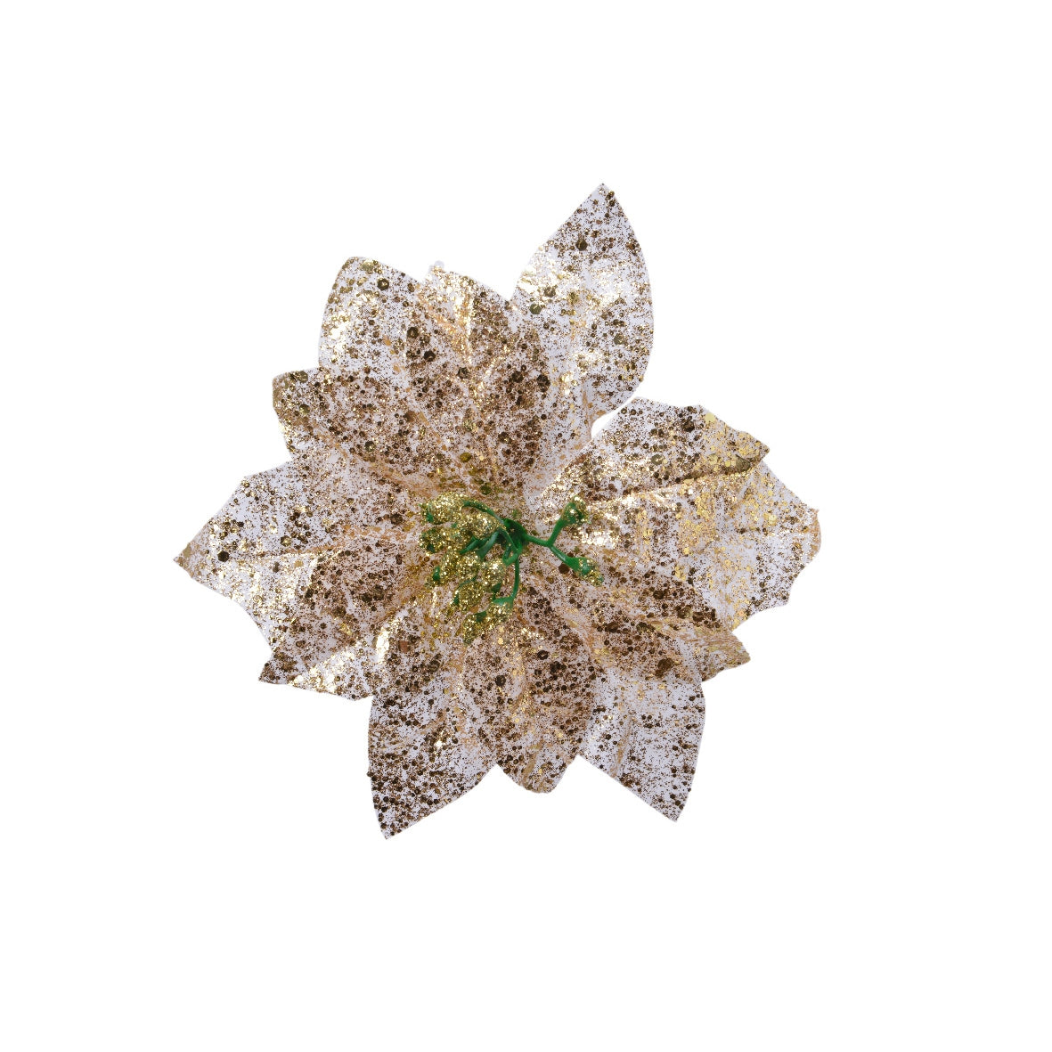 Decorazione natalizia Poinsetta oro Kaemingk