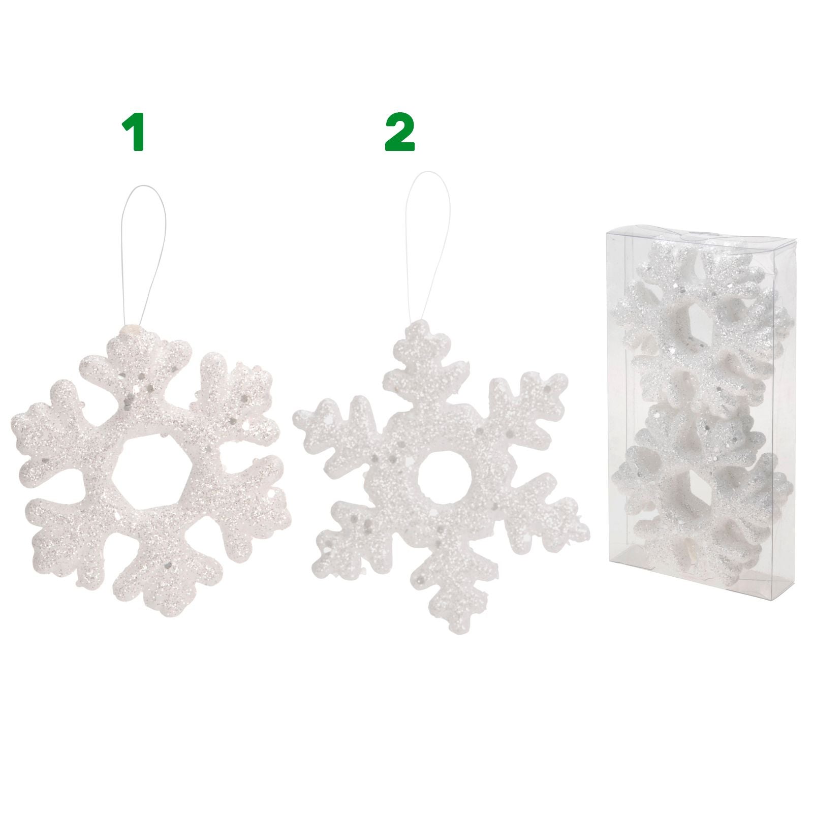 4 pendenti fiocco di neve 11 cm