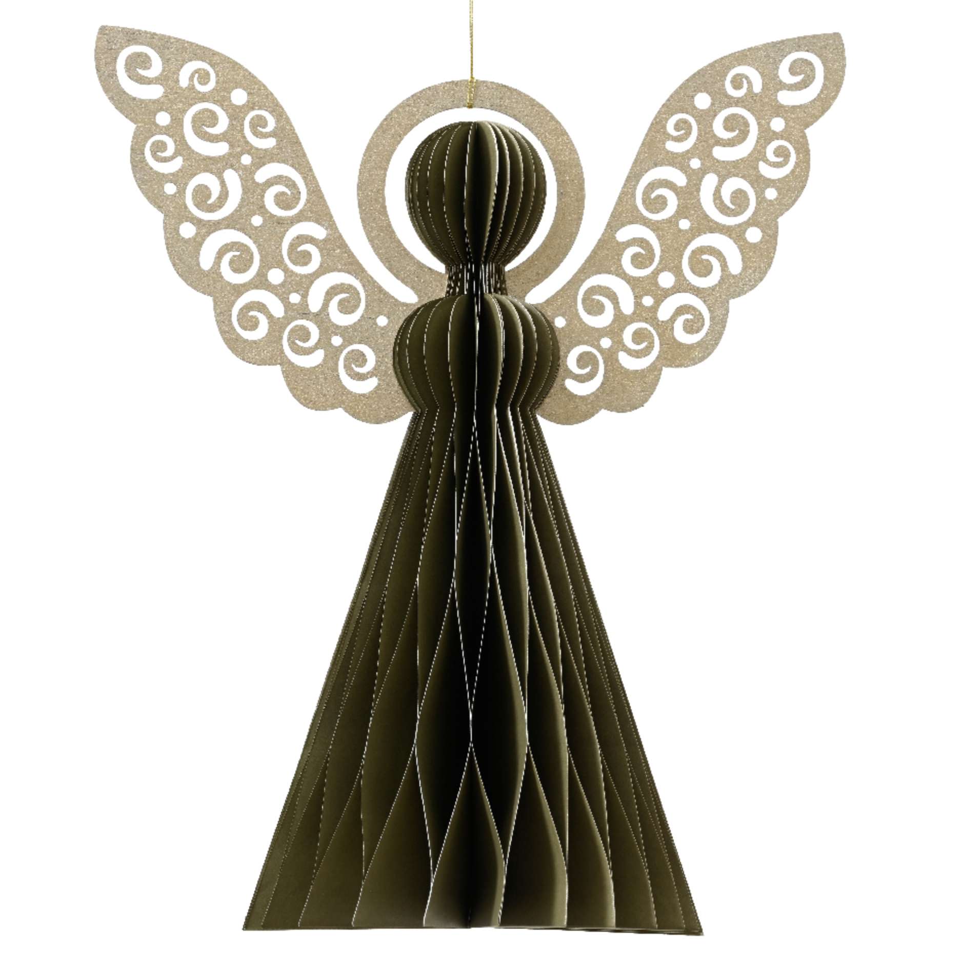 Decorazione natalizia angelo in carta 3