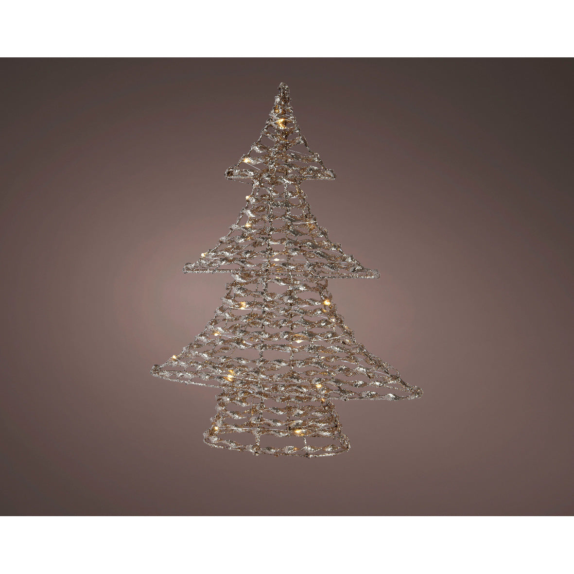 Albero natalizio oro microled a batteria