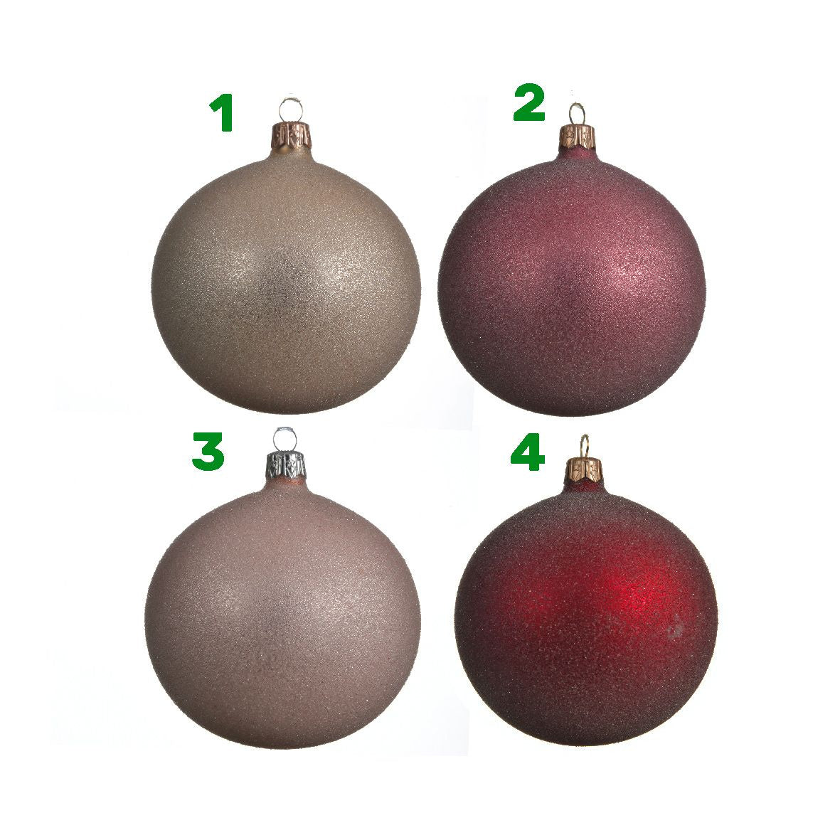 Palla in vetro glitterata 10 cm