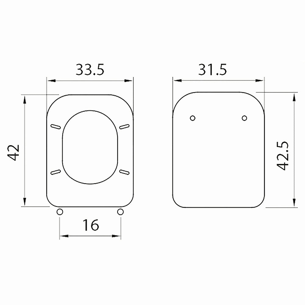 SANIPLAST Sedile Wc Conca, Mdf, 43x33,8 Cm Bianco