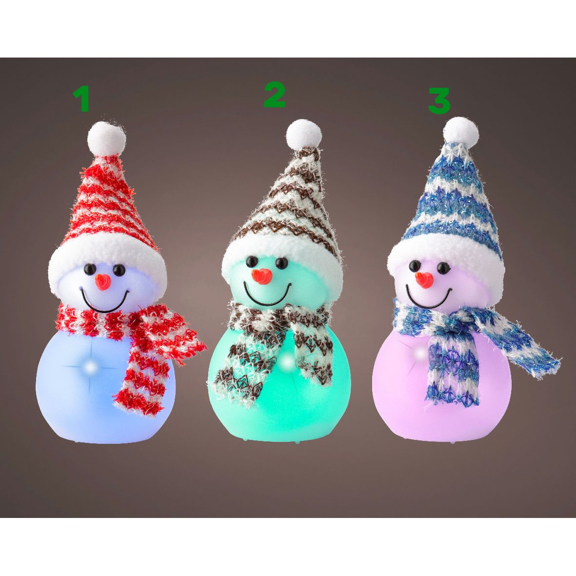Pupazzo di neve LED multicolor