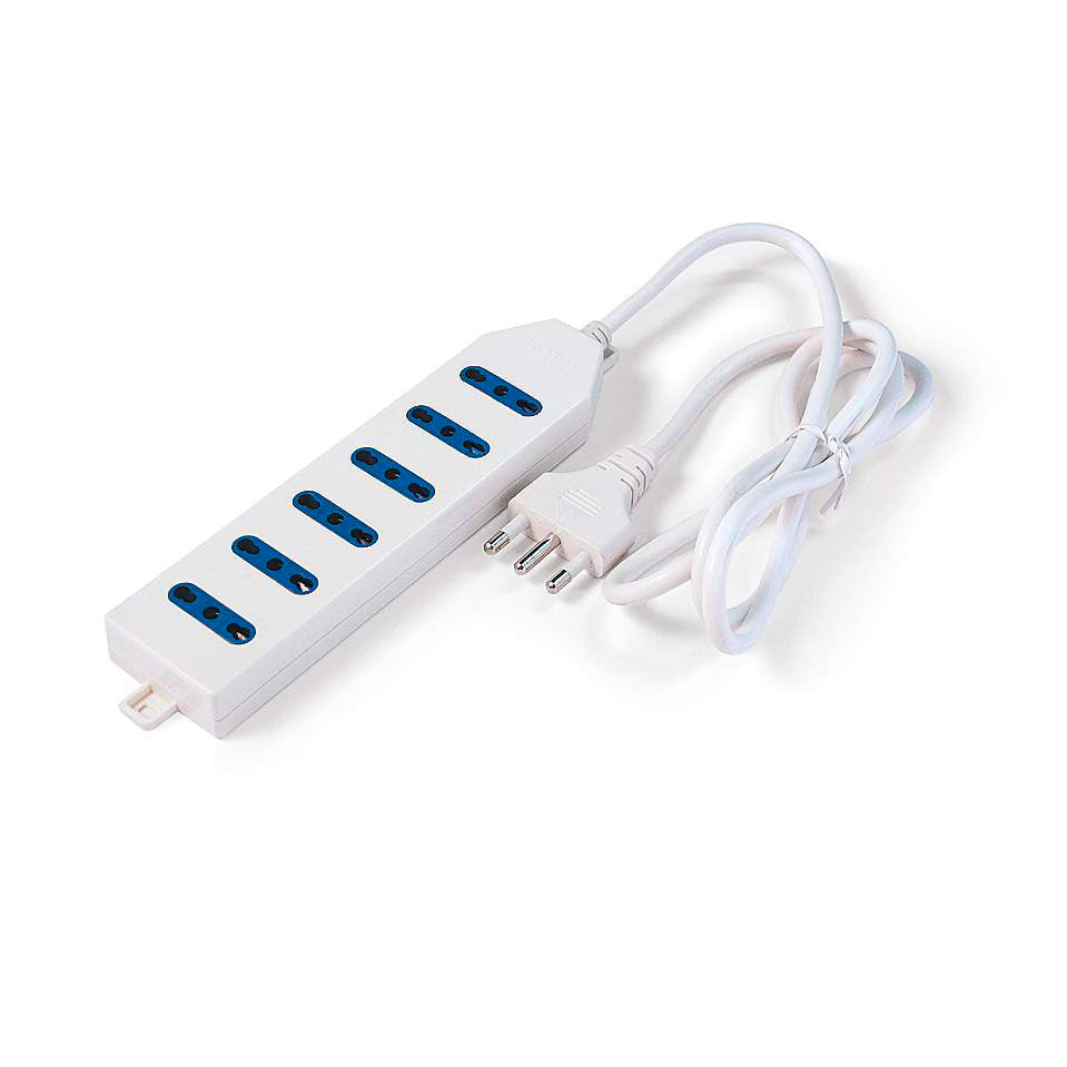 Multipresa bianca 6 posti 10/16A