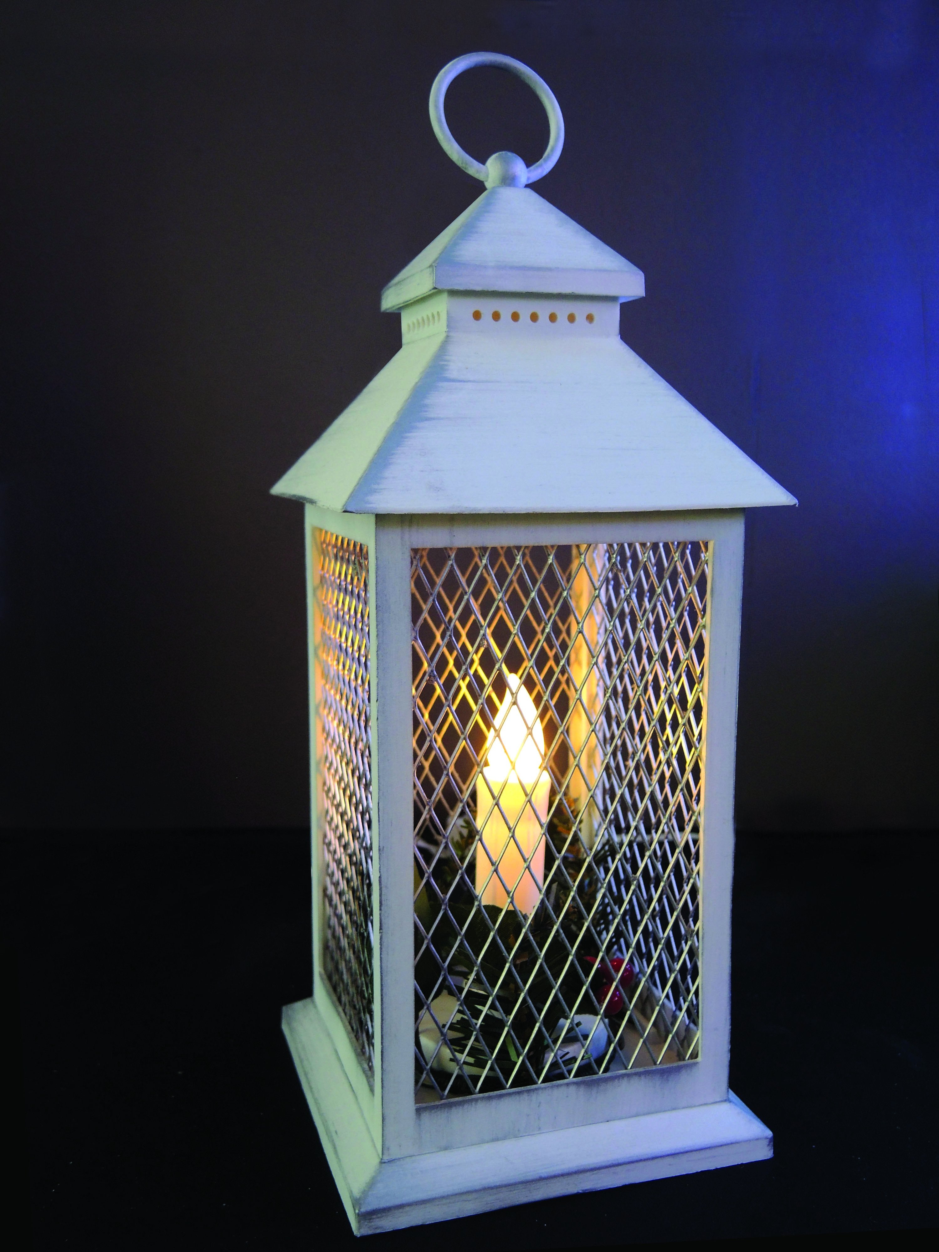 Lanterna bianca con candela