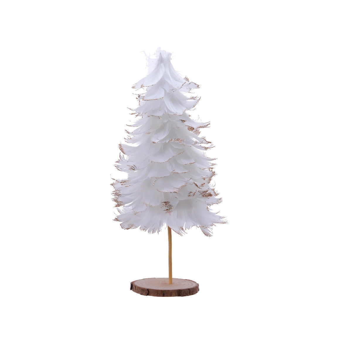 Albero di natale con piume bianche Kaemingk