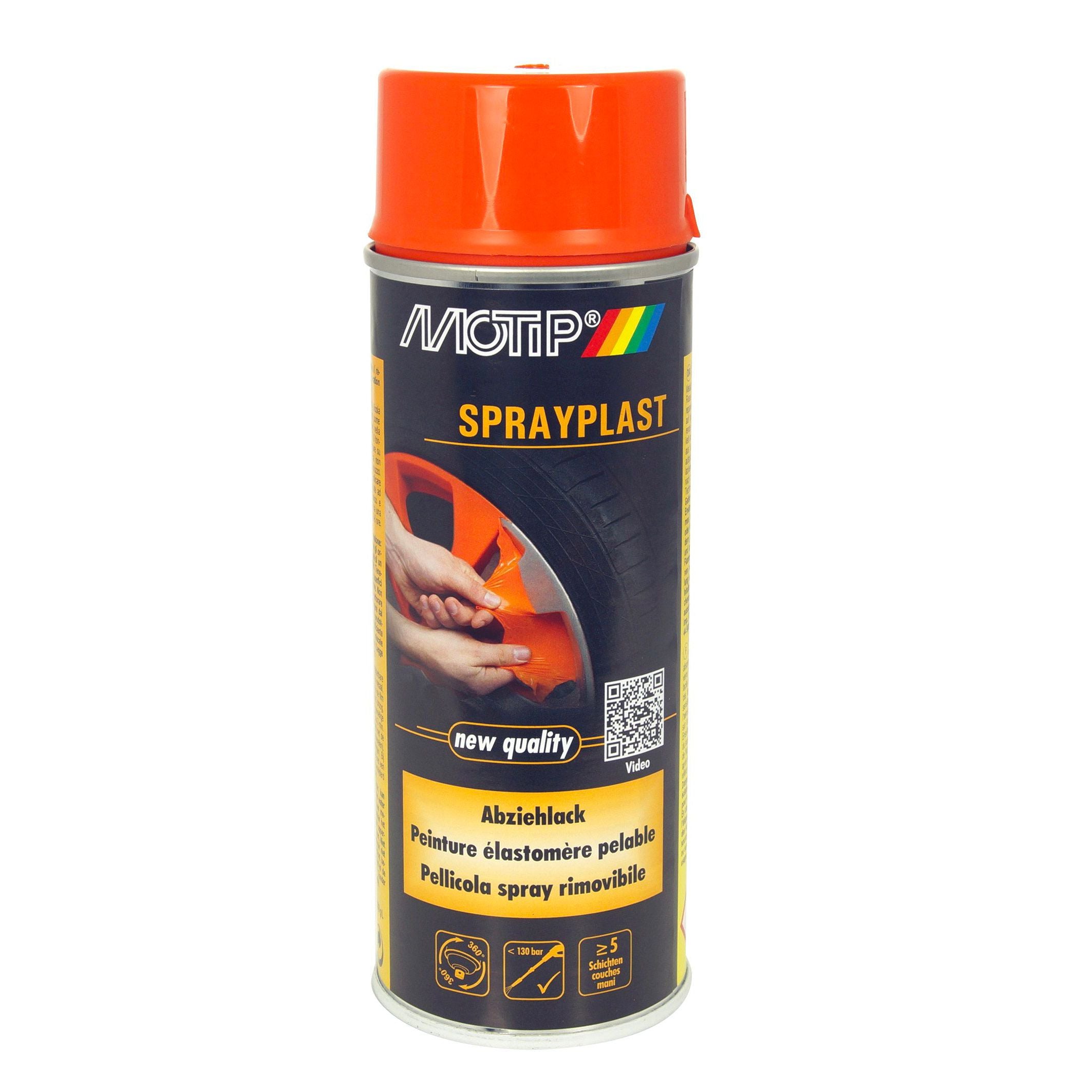 Spray plast vernice arancio lucido pelabile 400 ml