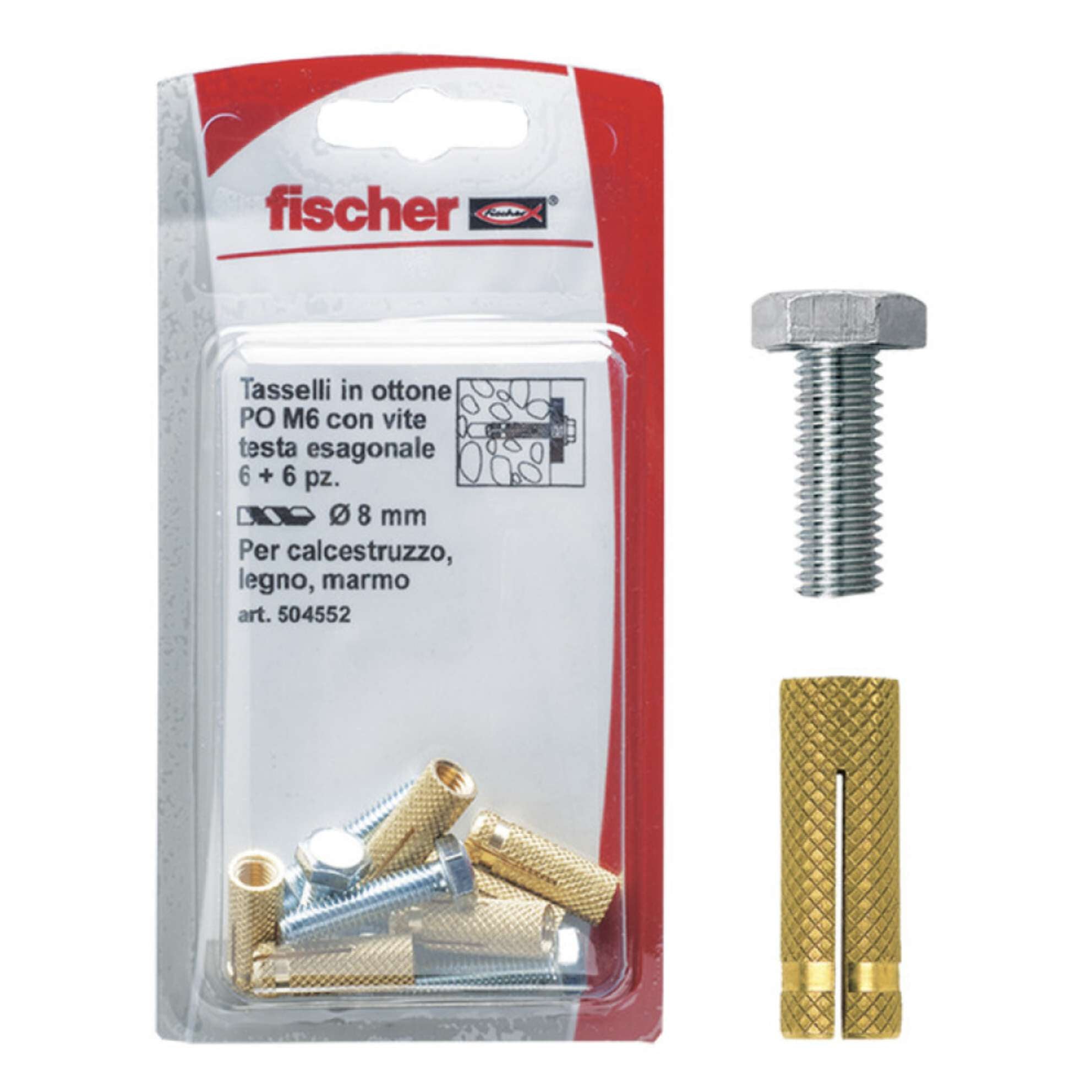 Tasselli Fischer in ottone PO M-K