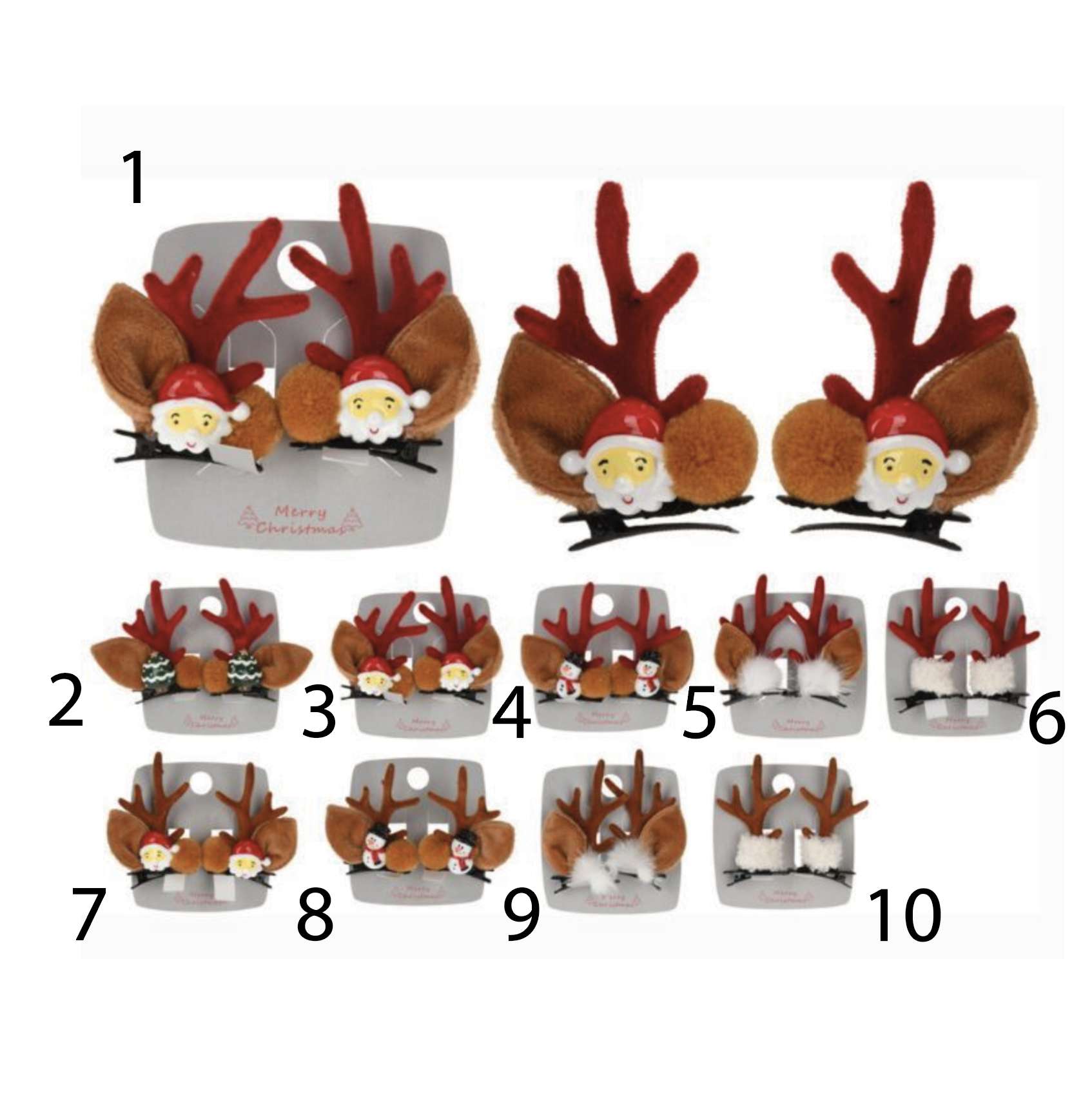 Clip natalizia per capelli