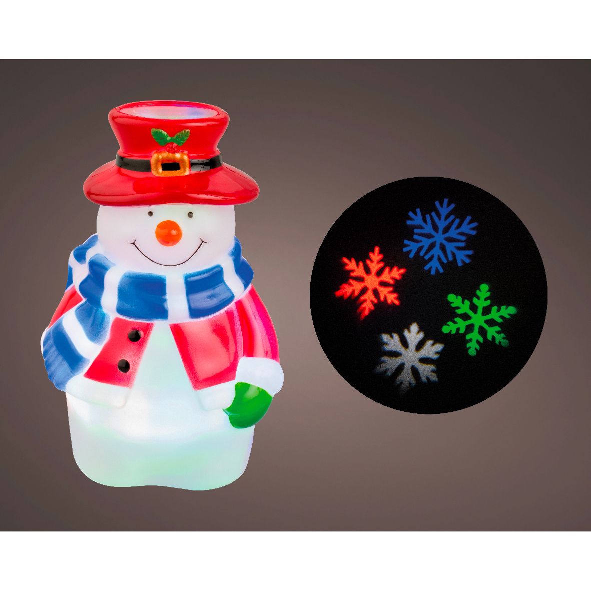 Proiettore LED pupazzo di neve Kaemingk