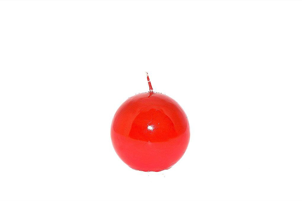 Candela sfera lucid colore rosso