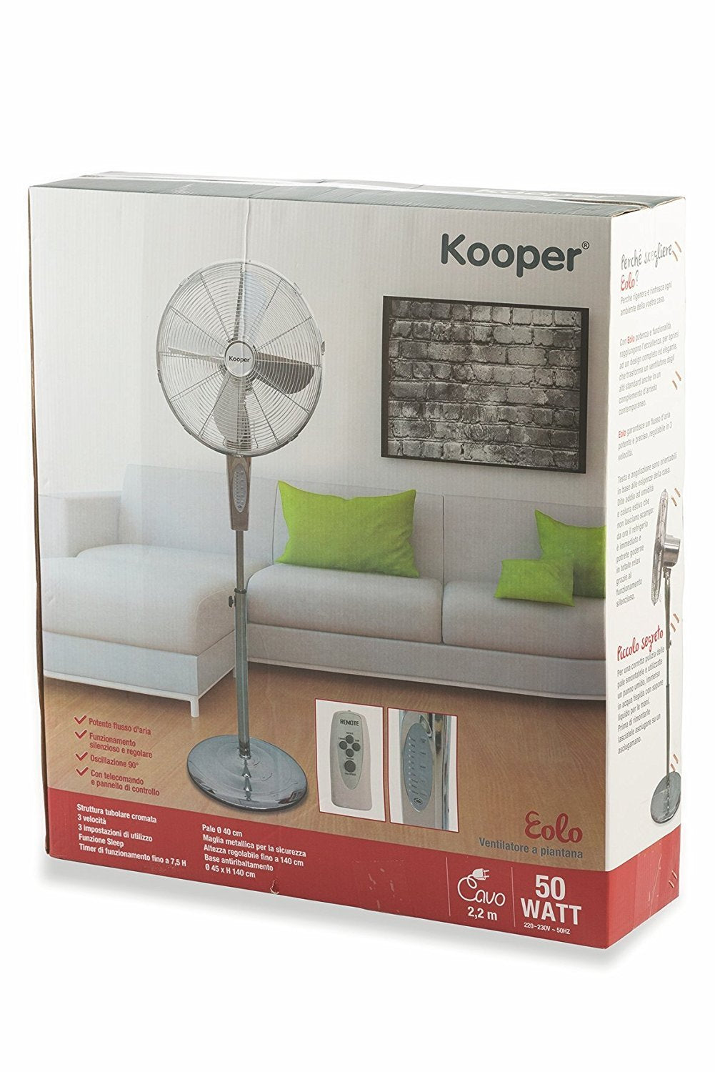 VENTILATORE A PIANTANA CROMATO 140 CM