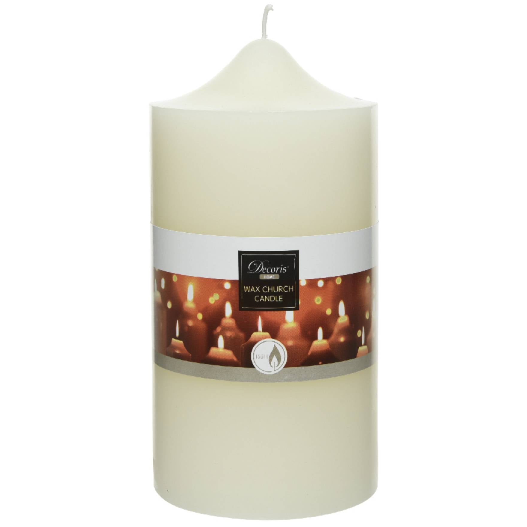 Candela per chiesa natalizia avorio