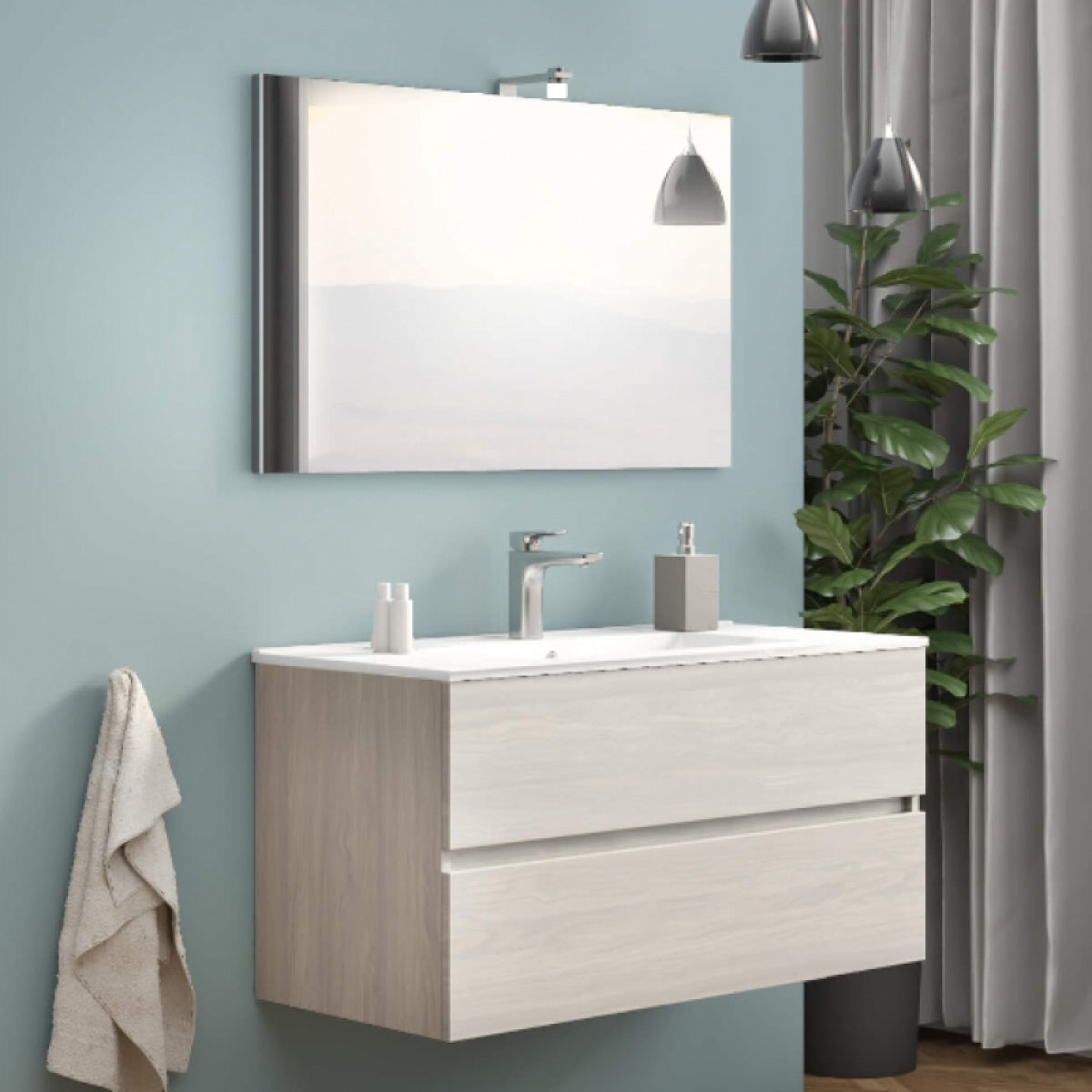 Composizione da Bagno Easy 80 cm Sospesa