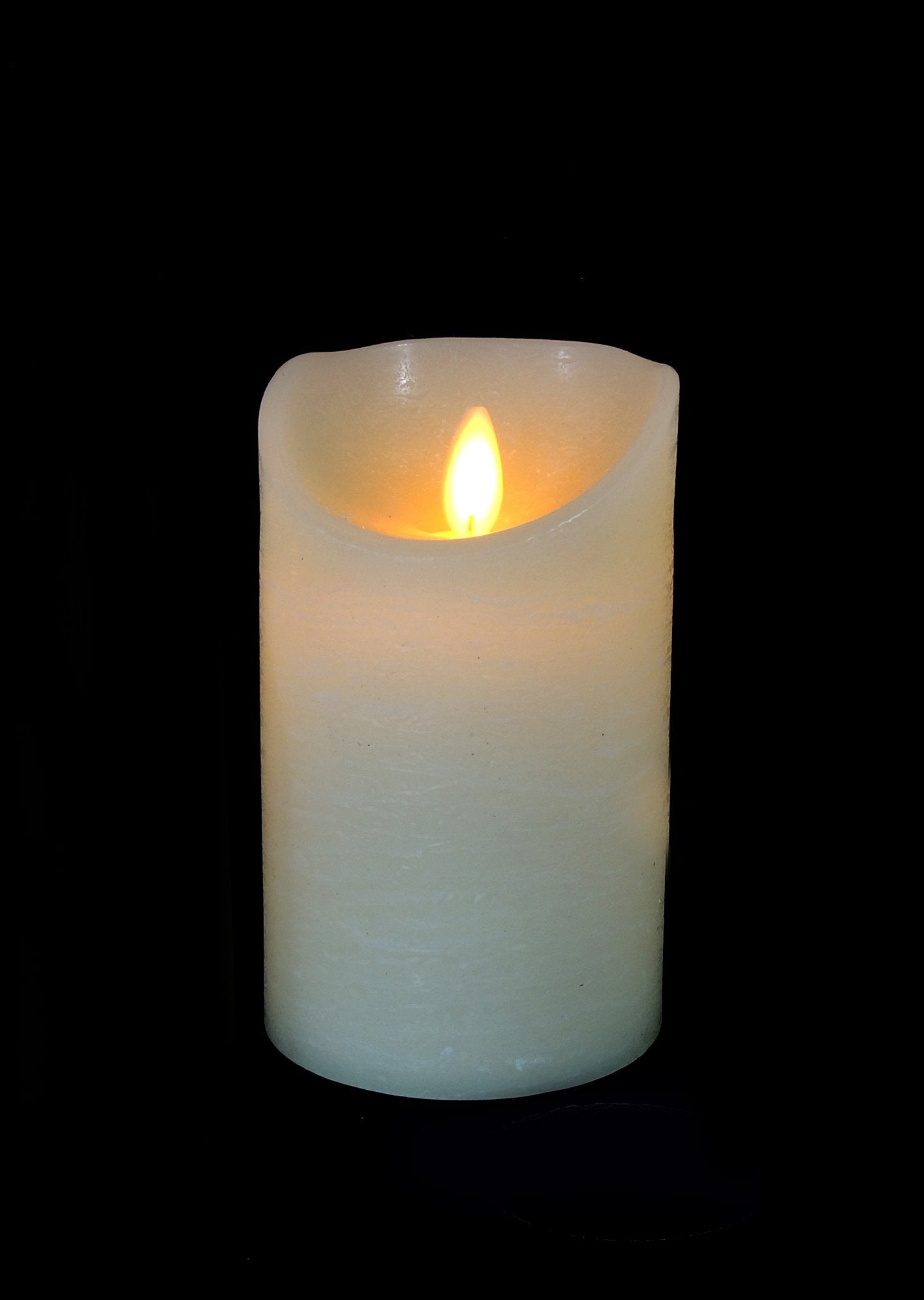 Candela avorio effetto fiamma a led