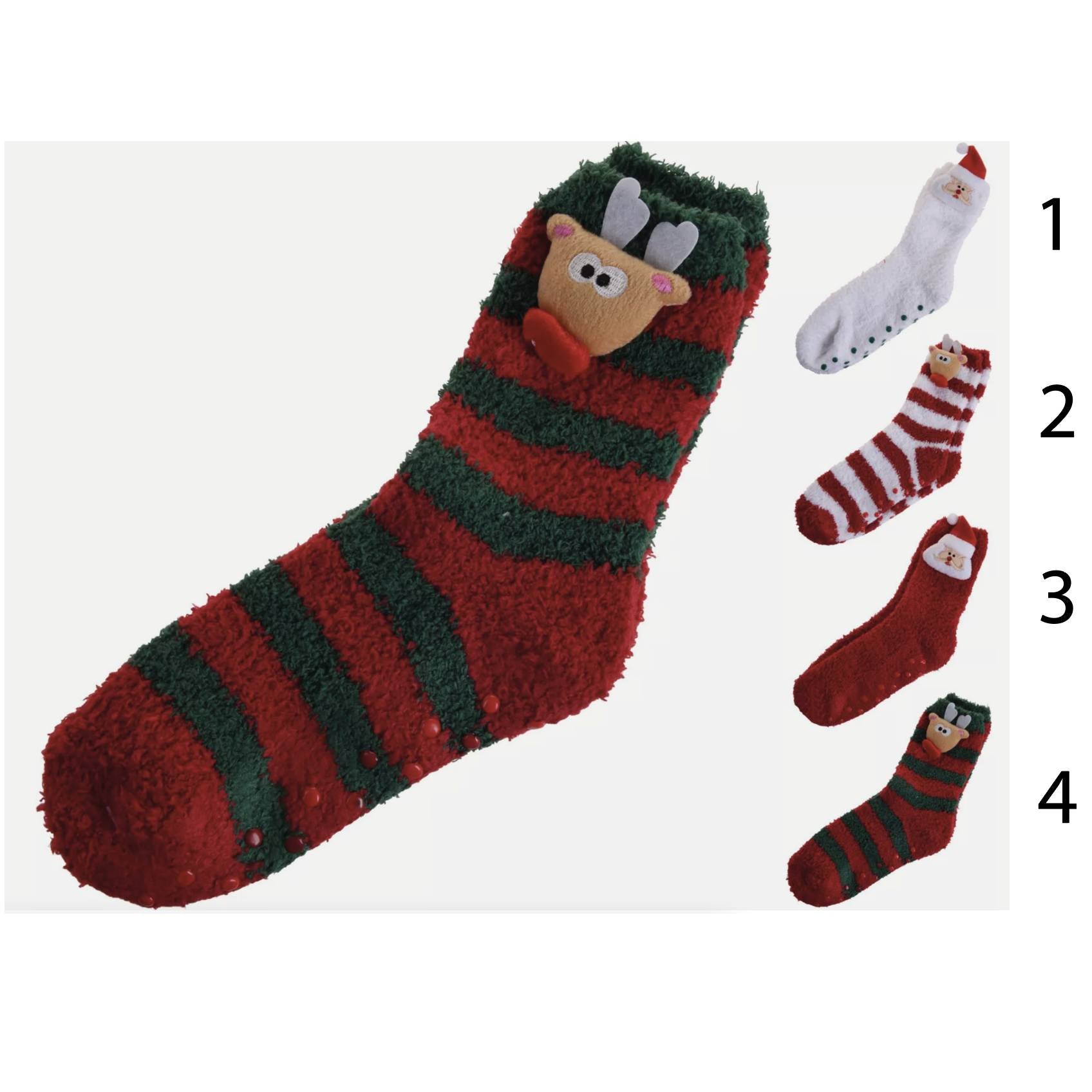 Calze natalizie 38/39 4 fantasie
