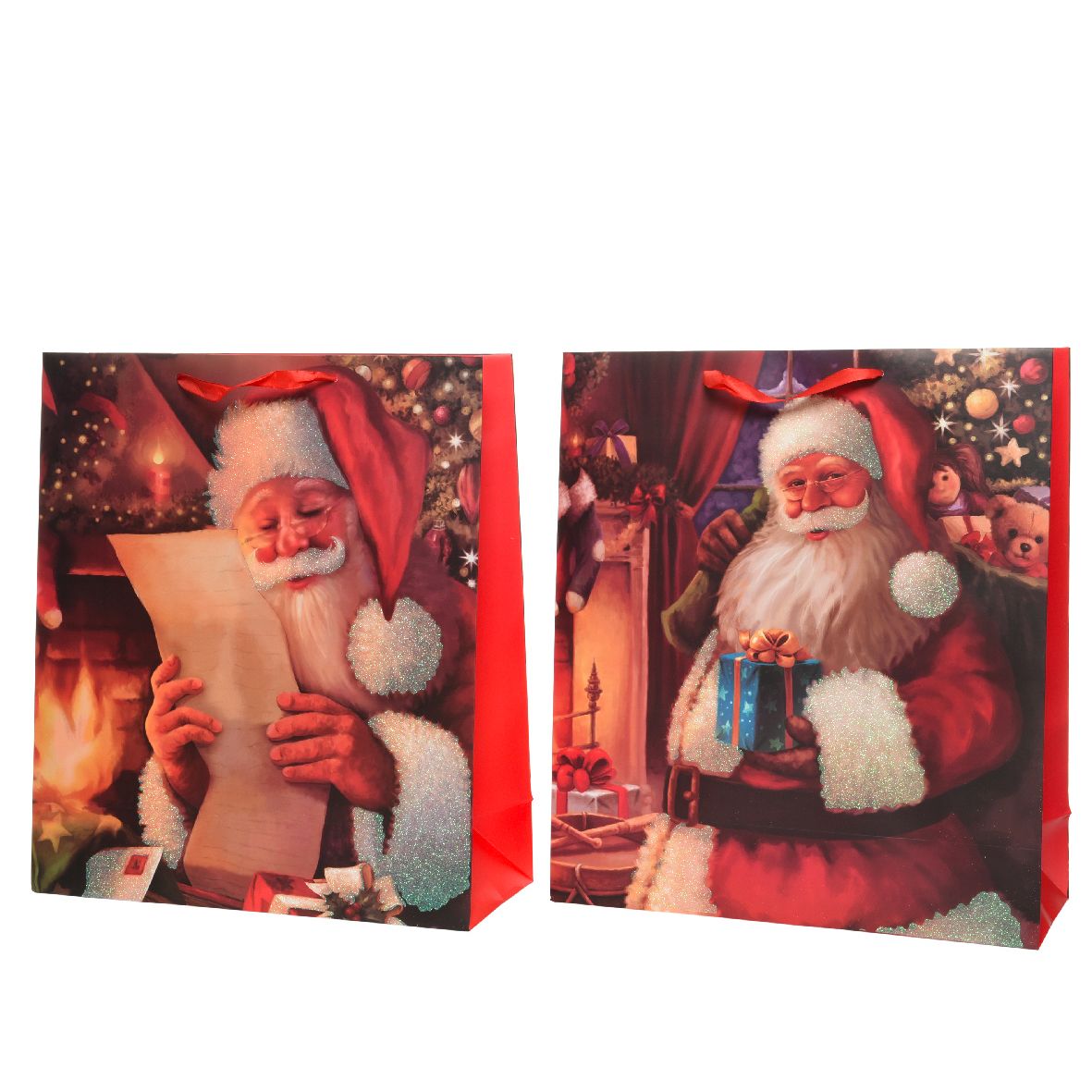 Busta regalo natalizia Kaemingk 16x42x48 cm