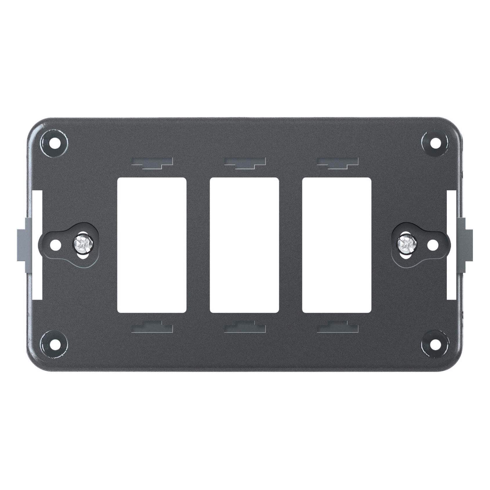 Supporto 3 moduli per scatola rettangolare