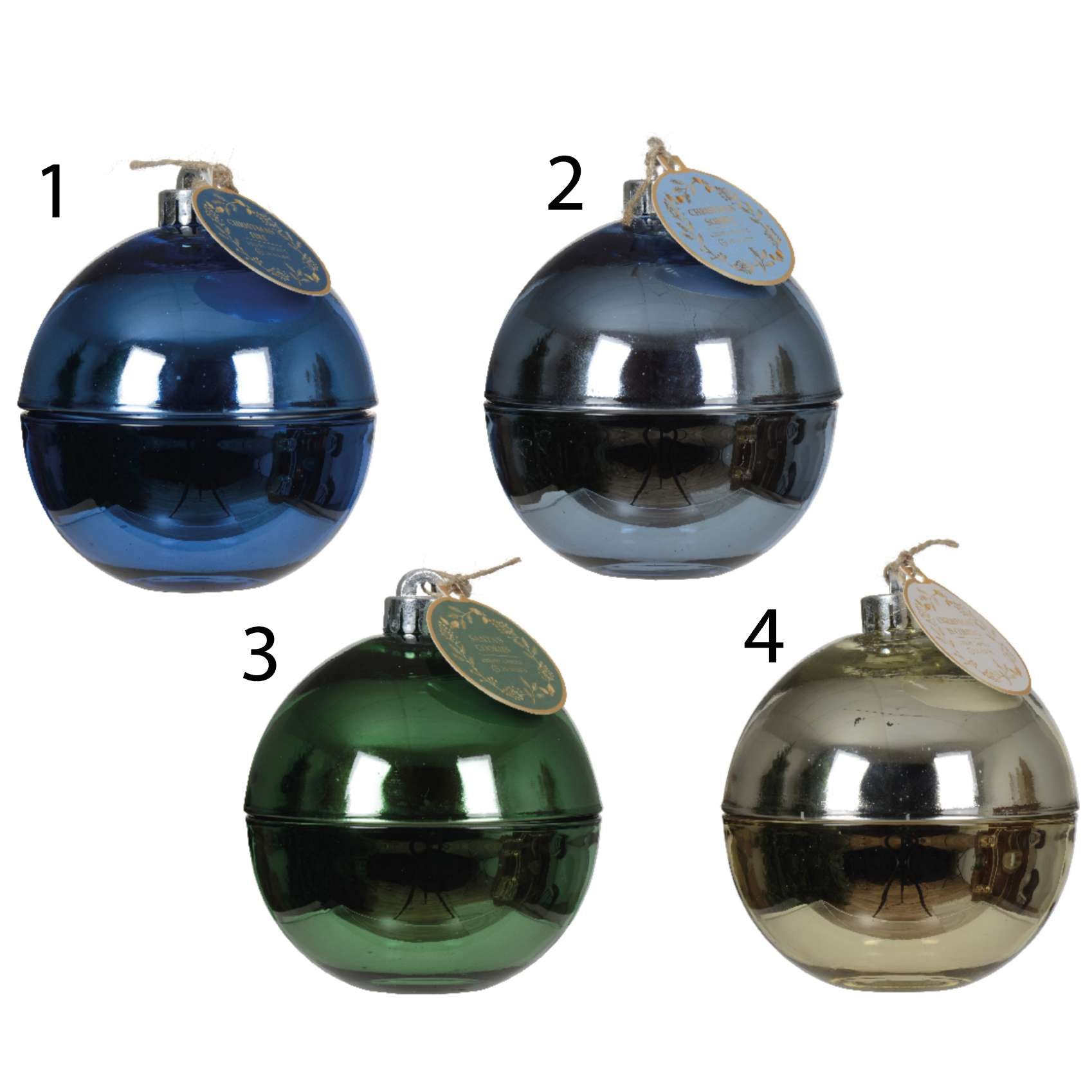 Candela tonda natalizia 10 cm