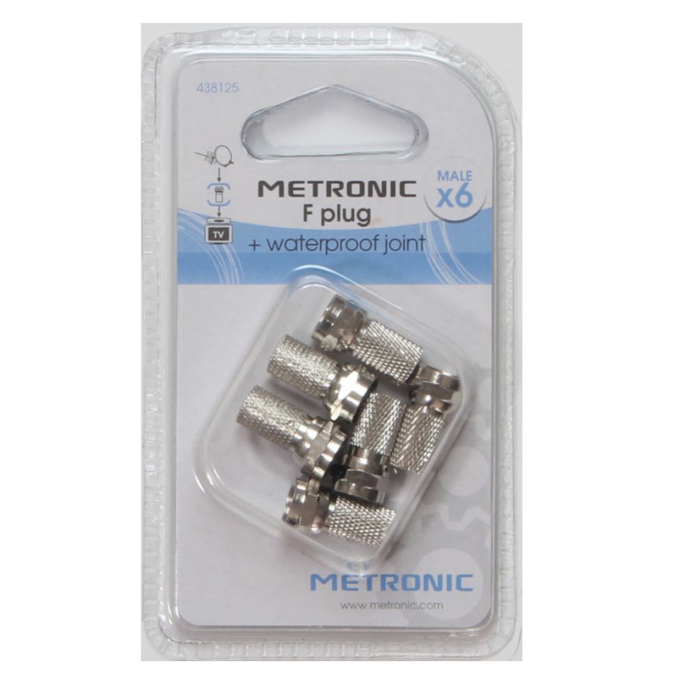 Spina TV a F con o-ring per cavi da 6,8mm