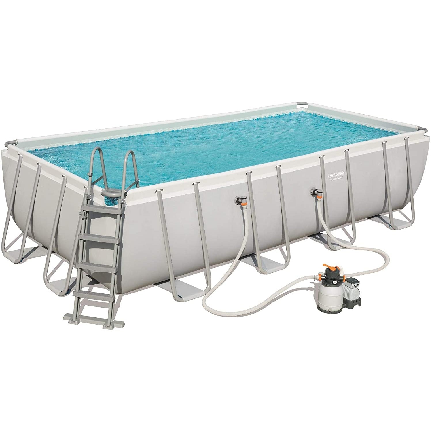Piscina fuori terra rettangolare Power steel 1