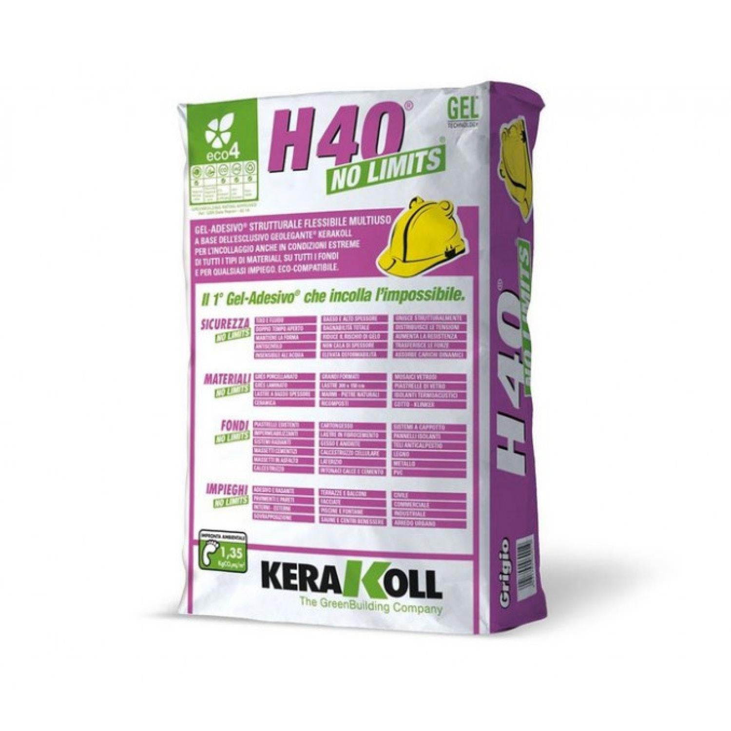 Colla H40 no limits bianca 25Kg