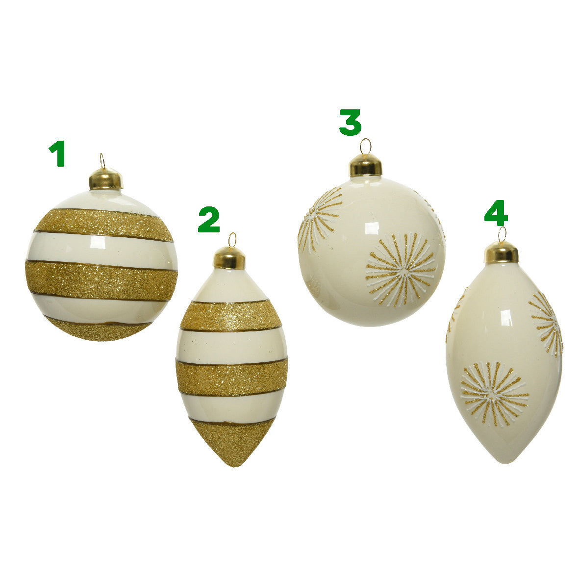 Palla di vetro glitterata oro