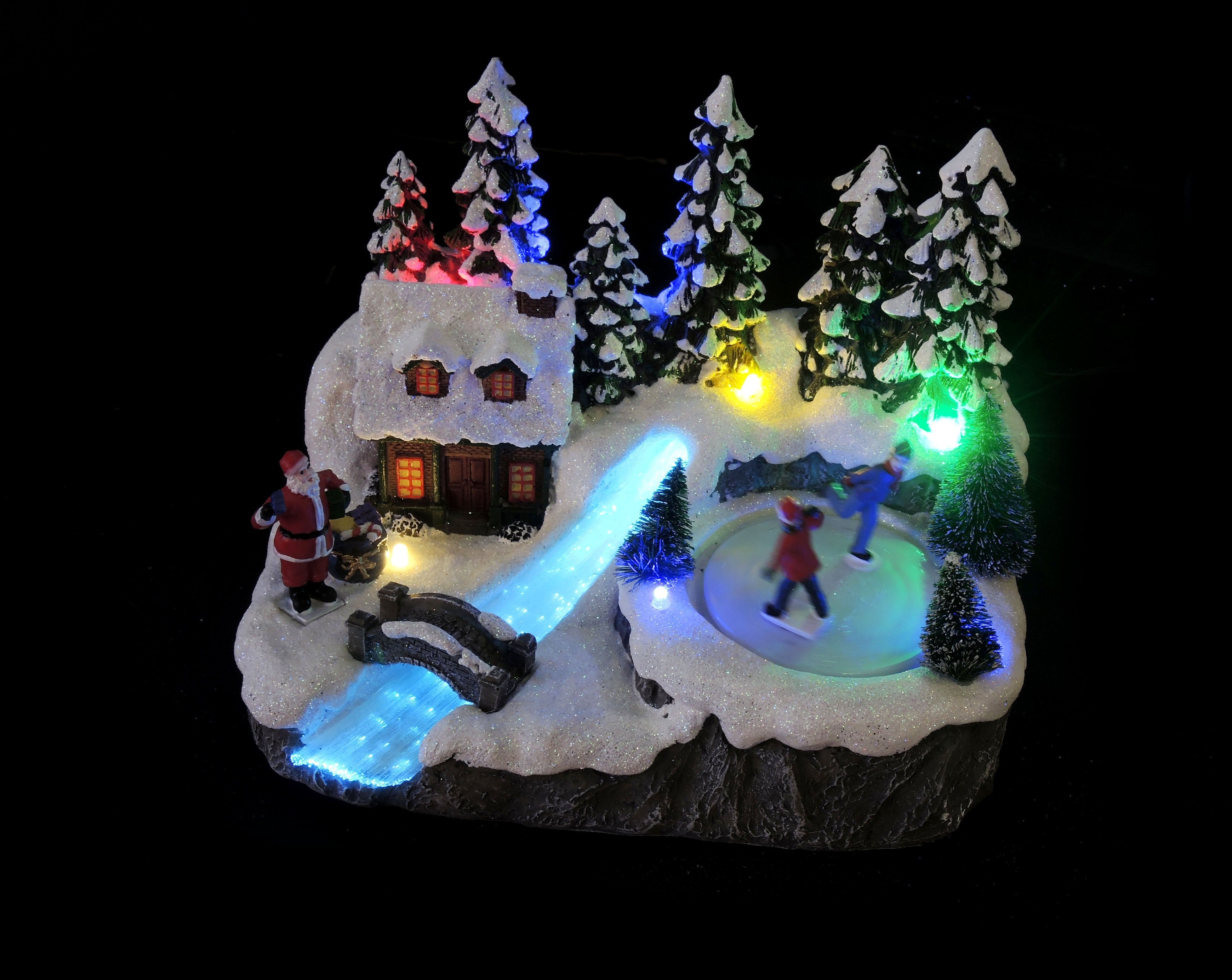 Villaggio innevato led multicolore