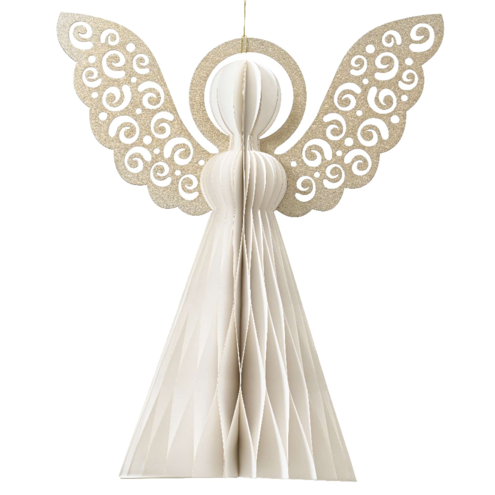 Decorazione natalizia angelo in carta