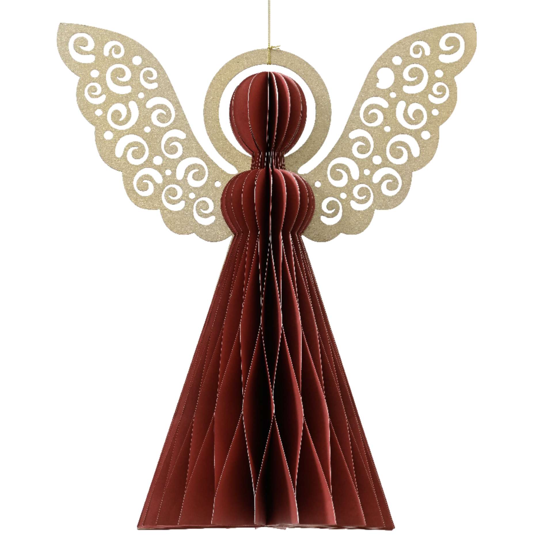 Decorazione natalizia angelo in carta