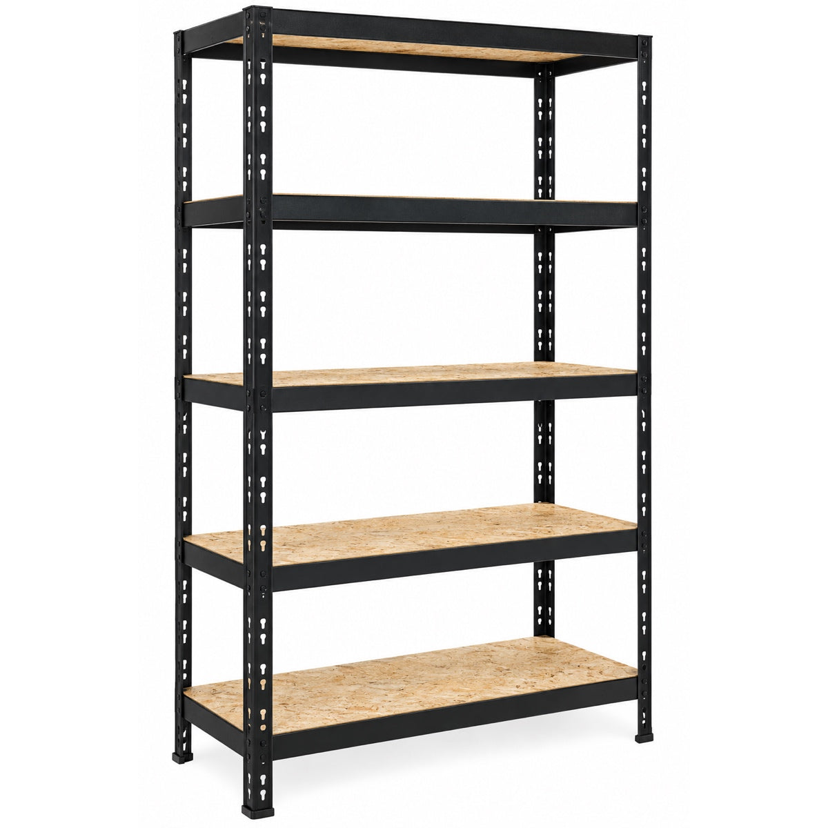 Scaffale Portatutto in Metallo e Legno 100x40x180 cm – 5 Ripiani