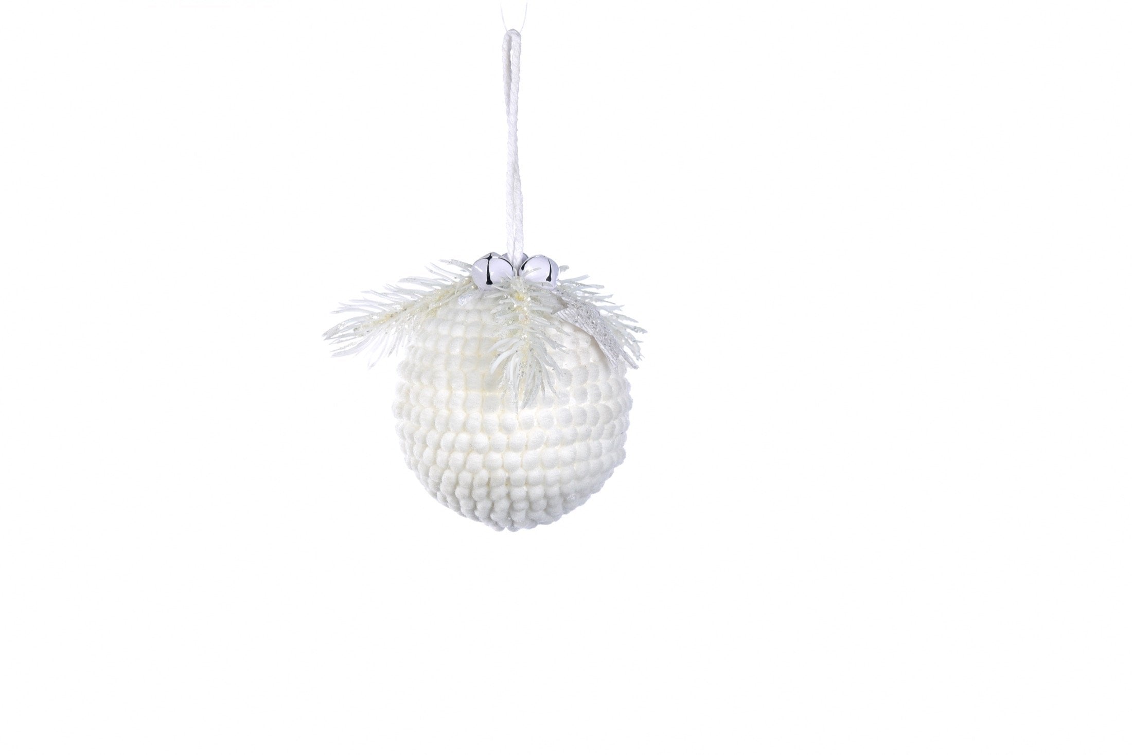 Palla di natale con decorazioni lana 3