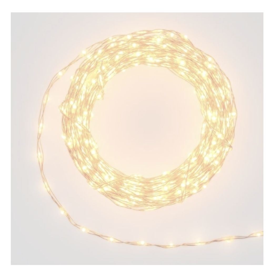 Catena luminosa luce natalizia 625 led 10 mt