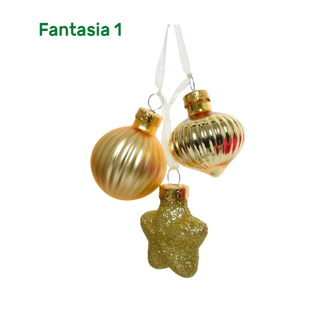 Addobbo albero Kaeming rosso/oro