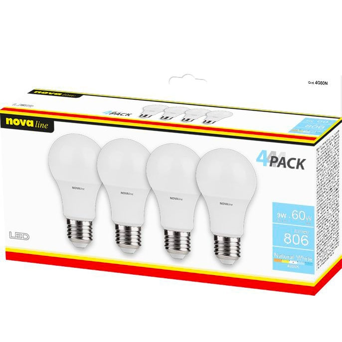 Set 4 lampadine LED Goccia 9W E27