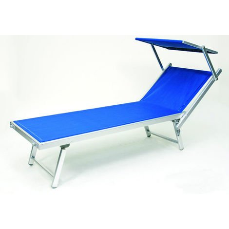 LETTINO DA MARE PIEGHEVOLE ALLUMINIO COLORE BLU