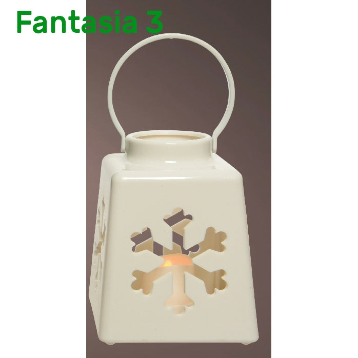 Lanterna LED in plastica con intagli Kaemingk 4