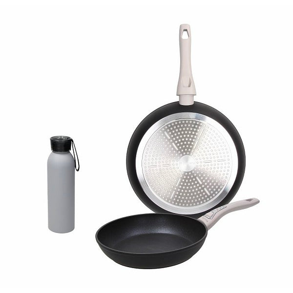 Set 2 padelle nere con bottiglia Tognana