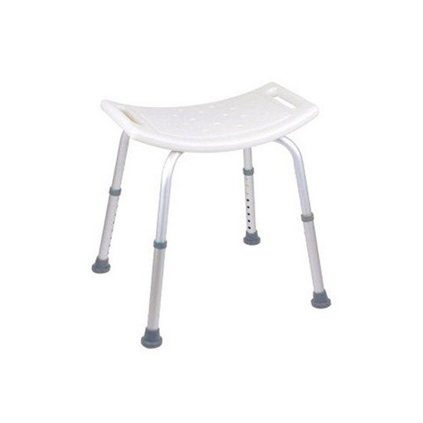 Sgabello Doccia Silver/Bianco