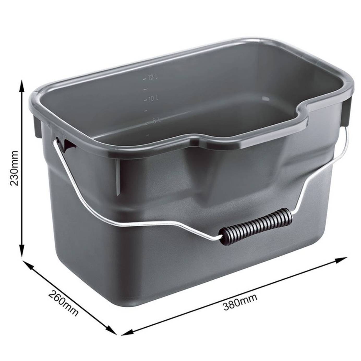 Secchio rettangolare 12 litri basic