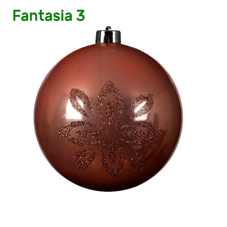 Palline di natale colore rosa Kaemingk 14 cm