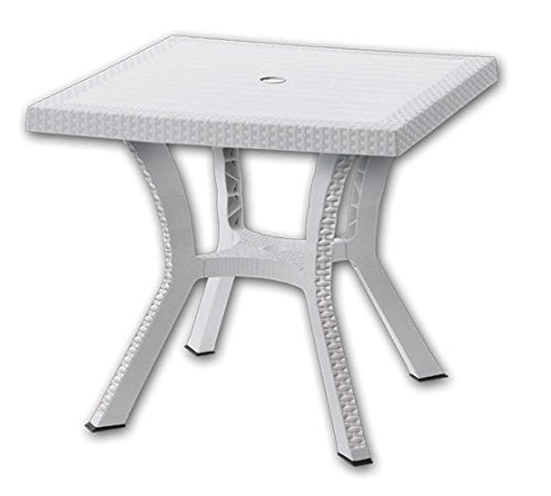 TAVOLO MODELLO GASTONE COLORE BIANCO 60 X 60 X 70 CM - DIMAPLAST PAS096BI